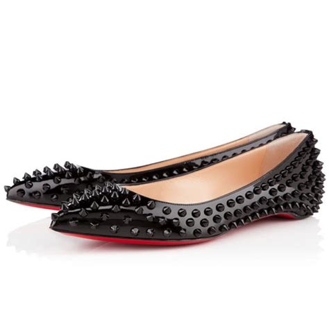 louboutin flats|christian louboutin spiked flats.